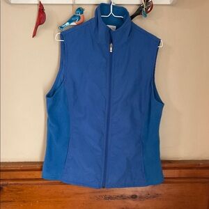 Columbia Blue Sleeveless Zip-Up Vest